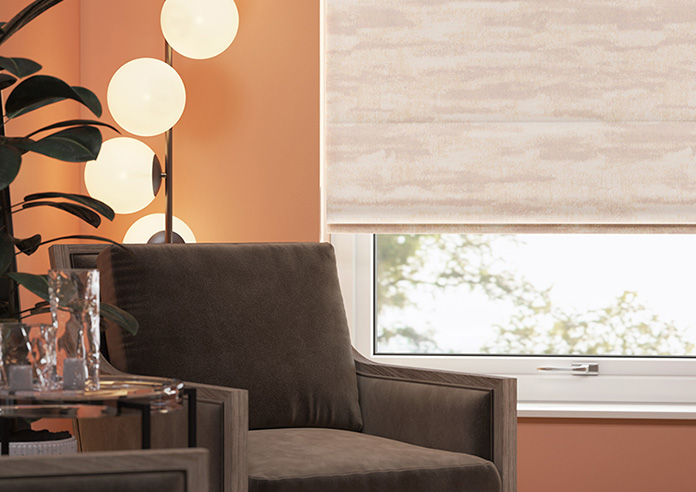 Glamour, Pink Dawn - Motorised Roman Blind - Image 5